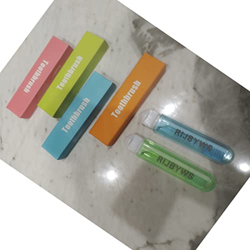 RIJBYWS 4PCS MINI Travel Toothbrushes, On Fhe Folding Toothbrushes [non-elect...