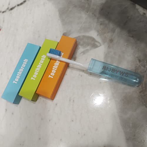 RIJBYWS 4PCS MINI Travel Toothbrushes, On Fhe Folding Toothbrushes [non-elect...