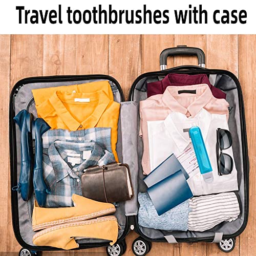 RIJBYWS 4PCS MINI Travel Toothbrushes, On Fhe Folding Toothbrushes [non-elect...