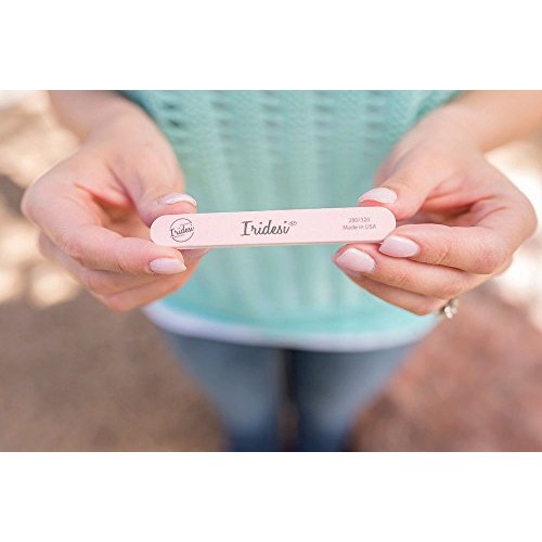 Iridesi Mini Nail Files Pink 3.5 Inches Long By 1/2 Inch Wide Emery Boards 28...