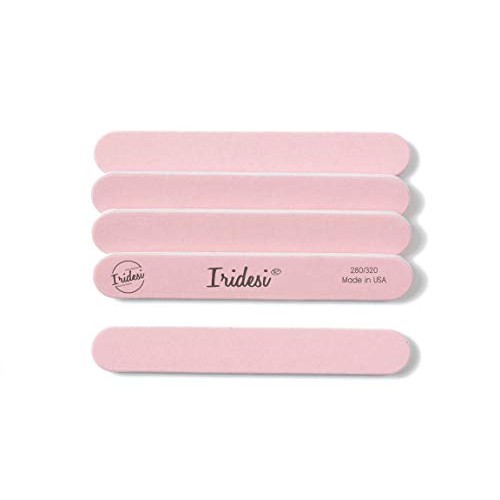 Iridesi Mini Nail Files Pink 3.5 Inches Long By 1/2 Inch Wide Emery Boards 28...