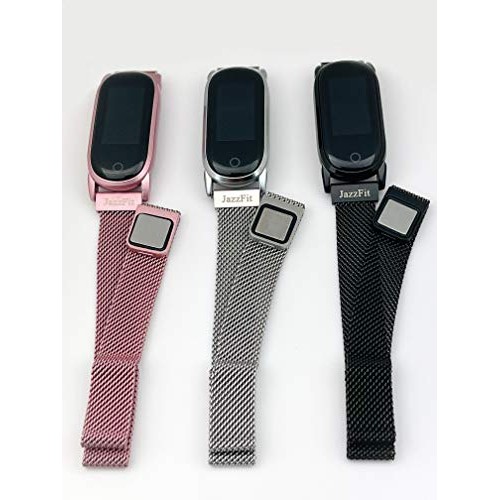 JazzFit Stainless Steel Smart Watch, Fitness & Activity Tracker, Blood Pressu...