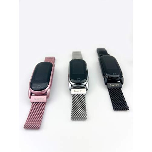 JazzFit Stainless Steel Smart Watch, Fitness & Activity Tracker, Blood Pressu...