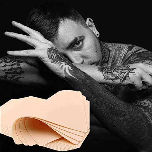 Tattoo Practice Skin - Jconly 20 Sheets 8×6 Double Sides Fake Tattoo Skin, Mi...