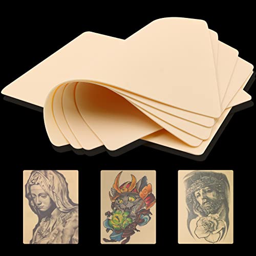 Tattoo Practice Skin - Jconly 20 Sheets 8×6 Double Sides Fake Tattoo Skin, Mi...