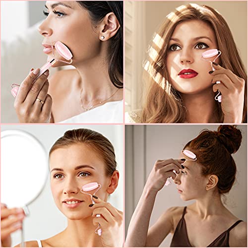 JCOTTON Jade Roller Gua Sha Facial Tools Gua Sha Massage Tool Skin Roller Mas...