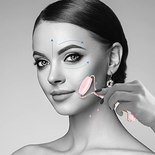 JCOTTON Jade Roller Gua Sha Facial Tools Gua Sha Massage Tool Skin Roller Mas...