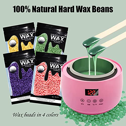 Jdngejunrong Waxing Kit for Women Hair Removal, Home Wax Melter Kit for Bikin...