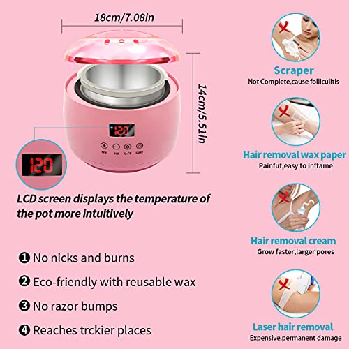 Jdngejunrong Waxing Kit for Women Hair Removal, Home Wax Melter Kit for Bikin...
