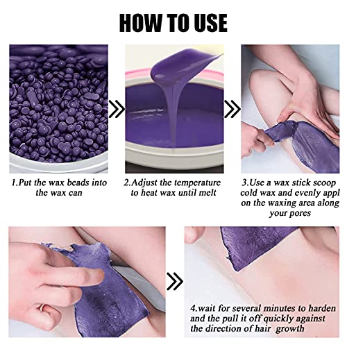 Jdngejunrong Waxing Kit for Women Hair Removal, Home Wax Melter Kit for Bikin...