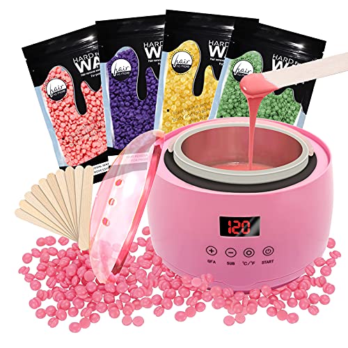 Jdngejunrong Waxing Kit for Women Hair Removal, Home Wax Melter Kit for Bikin...