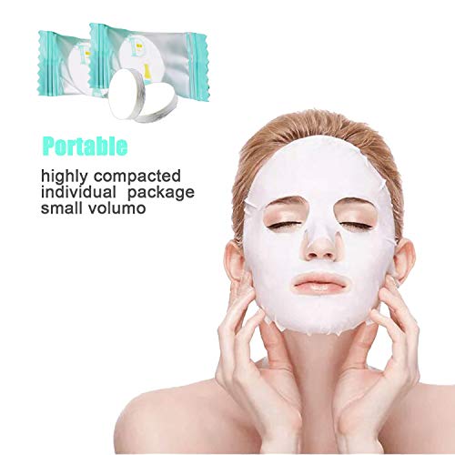 Jeanssar 100 Pieces Compressed Disposable Facial Mask Sheet Home DIY Skin Car...