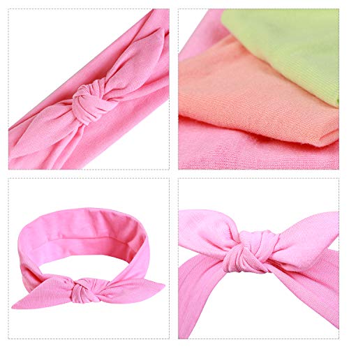 12pcs Solid Color Women Headbands Headwraps Hair Band Cotton Stretchy Turban ...