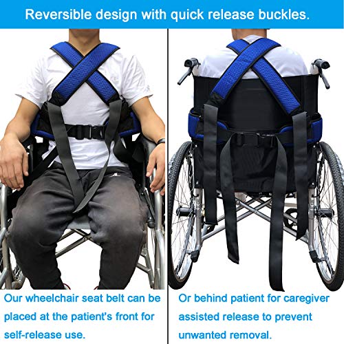 Wheelchair Seat Belt Torso Support Vest for Patient, Elderly & Disabled, Adju...