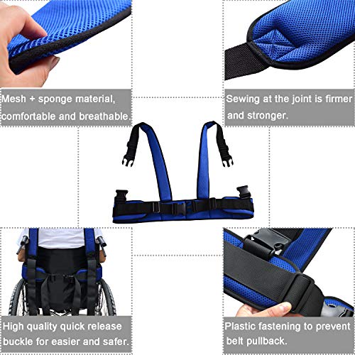 Wheelchair Seat Belt Torso Support Vest for Patient, Elderly & Disabled, Adju...
