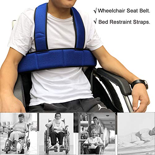 Wheelchair Seat Belt Torso Support Vest for Patient, Elderly & Disabled, Adju...