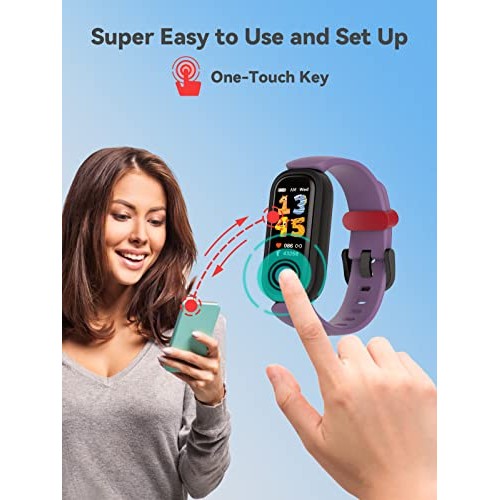 JEEZEE Kids Fitness Tracker[Health Monitor][Smart Reminder],Kids Fitness Watc...