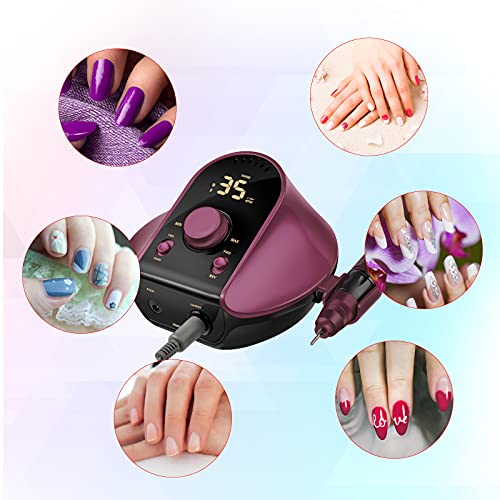 Jefferbell Professional Nail Drill Machine Manicure Pedicure Kit Electric Nai...