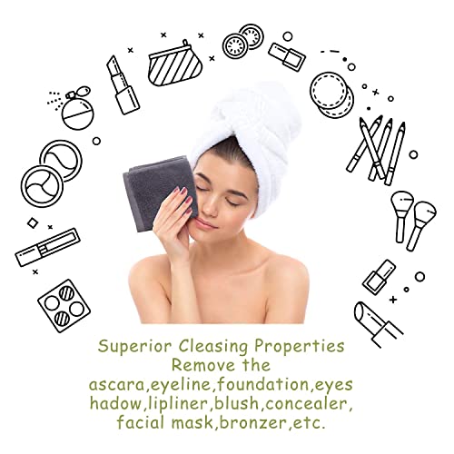 Bamboo Washcloth, Makeup Remover Facial Cleansing Cloths, Super Soft and Gent...