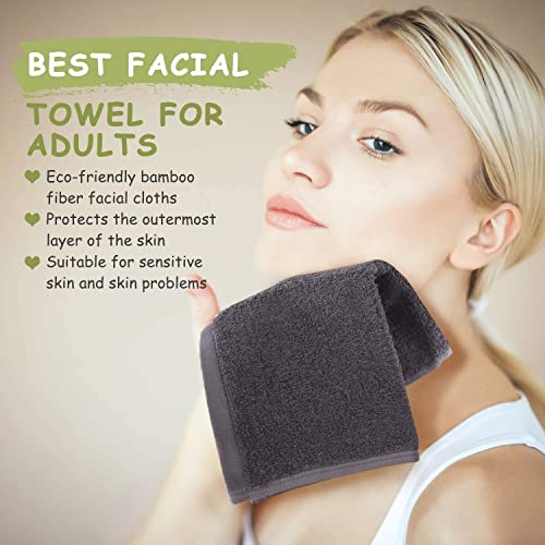 Bamboo Washcloth, Makeup Remover Facial Cleansing Cloths, Super Soft and Gent...
