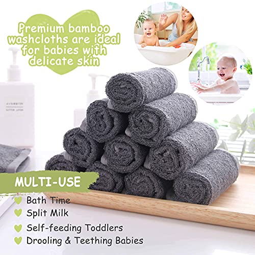 Bamboo Washcloth, Makeup Remover Facial Cleansing Cloths, Super Soft and Gent...