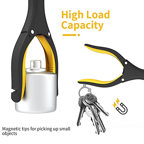 Jellas 2-Pack 32 Inch Grabber Reacher Tool with Shoehorn, 90° Rotating Head G...