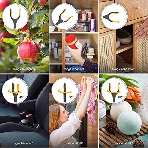 Jellas 2-Pack 32 Inch Grabber Reacher Tool with Shoehorn, 90° Rotating Head G...