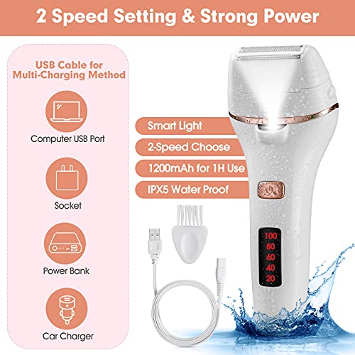 Epilator for Women, 2 in 1 Epilators Hair Removal for Women with Epilator Hea...