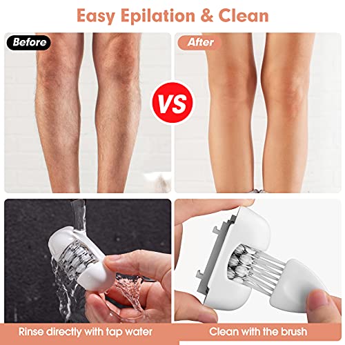 Epilator for Women, 2 in 1 Epilators Hair Removal for Women with Epilator Hea...