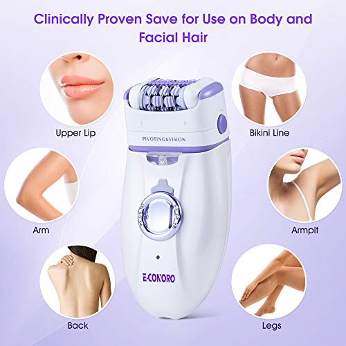 Epilator for Women, 2 in 1 Hair Removal Epilator with Epilator Head & Shaver ...
