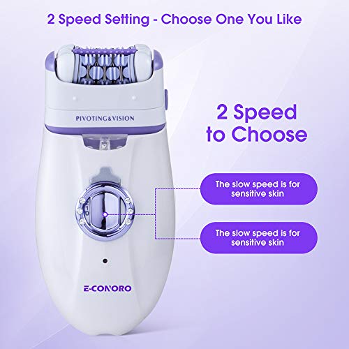 Epilator for Women, 2 in 1 Hair Removal Epilator with Epilator Head & Shaver ...
