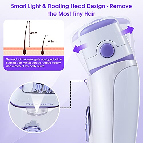 Epilator for Women, 2 in 1 Hair Removal Epilator with Epilator Head & Shaver ...