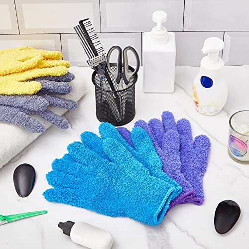 4 Pairs Hair Dye Gloves Blender Microfiber Gloves and 9 Pieces Hair Dye Color...