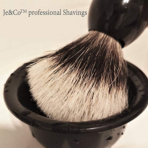 Je&Co 100% Fine Silvertip Badger Bristle Shaving Brush, With Heavy Weight Res...