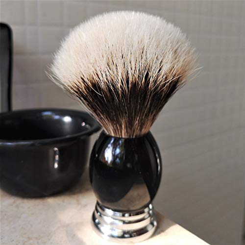 Je&Co 100% Fine Silvertip Badger Bristle Shaving Brush, With Heavy Weight Res...