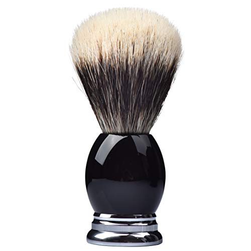 Je&Co 100% Fine Silvertip Badger Bristle Shaving Brush, With Heavy Weight Res...