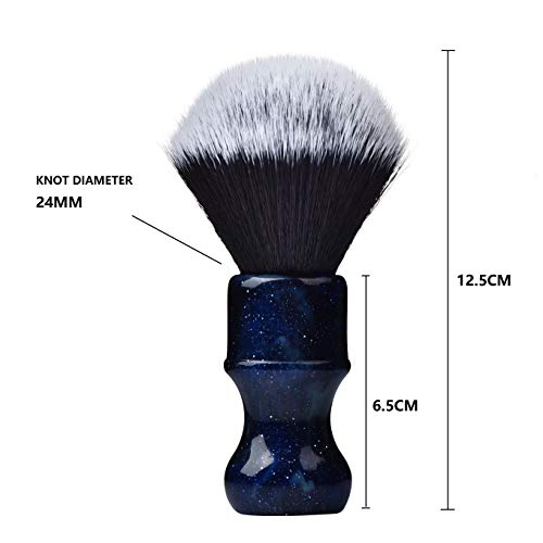 Je&Co Luxury Synthetic Shaving Brush With Aesthetic Resin Handle, 24mm Extra ...