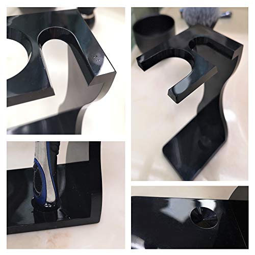 Je&Co Men's Shaving Brush Set, 3 in 1 Synthetic Shaving Brush with Acrylic St...