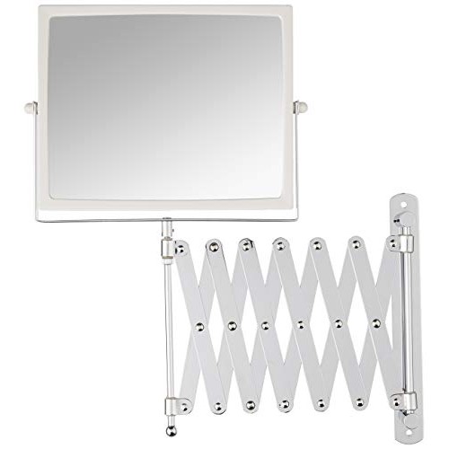 Jerdon J2020C 8.3-Inch Two-Sided Swivel Wall Mount Mirror with 5x Magnificati...