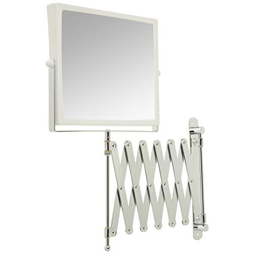 Jerdon J2020C 8.3-Inch Two-Sided Swivel Wall Mount Mirror with 5x Magnificati...