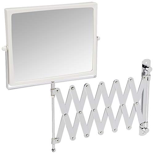 Jerdon J2020C 8.3-Inch Two-Sided Swivel Wall Mount Mirror with 5x Magnificati...