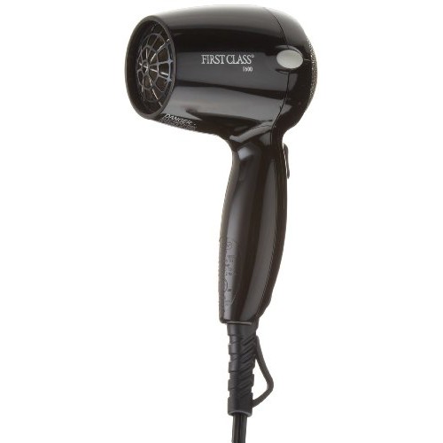 Jerdon JHD41B Wall Mount Hair Dryer with 2-Speed and Heat Settings, 1600-Watt...