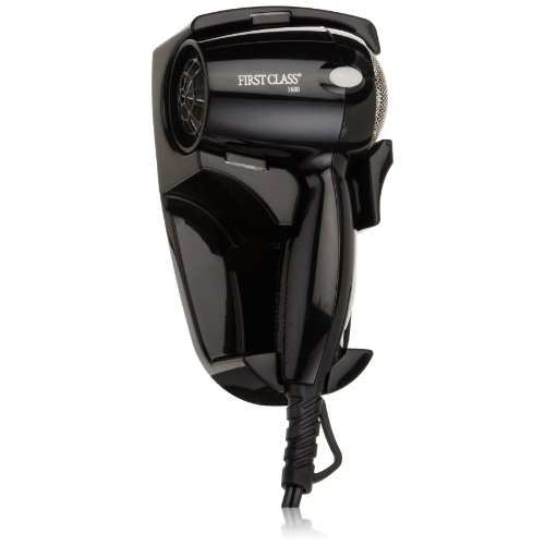 Jerdon JHD41B Wall Mount Hair Dryer with 2-Speed and Heat Settings, 1600-Watt...