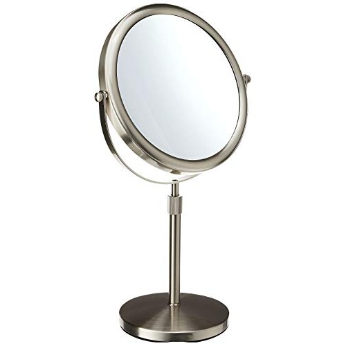 Jerdon JP4045N 9-Inch Vanity Mirror with 5x Magnification, Nickel Finish