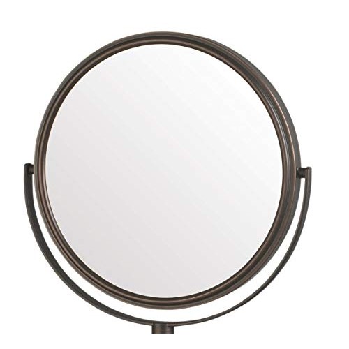 Jerdon JP7506BZ 8-Inch Wall Mount Makeup Mirror with 5x Magnification, Bronze...