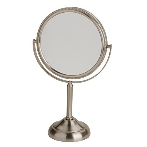 Jerdon JP910NB 6-Inch Tabletop Two-Sided Swivel Vanity Mirror with 10x Magnif...
