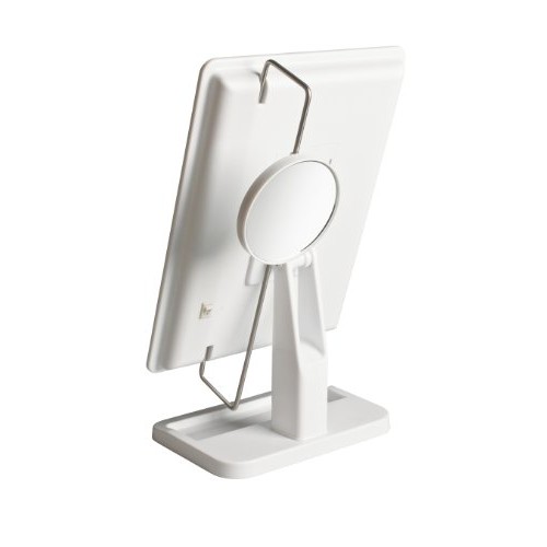 Jerdon JS811W 8" By 11" Rectangular Led Lighted Vanity Mirror With 10x Magnif...