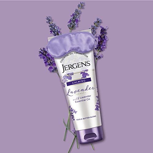 Jergens Lavender Body Butter Body and Hand Lotion, Moisturizer for Women, 7 F...