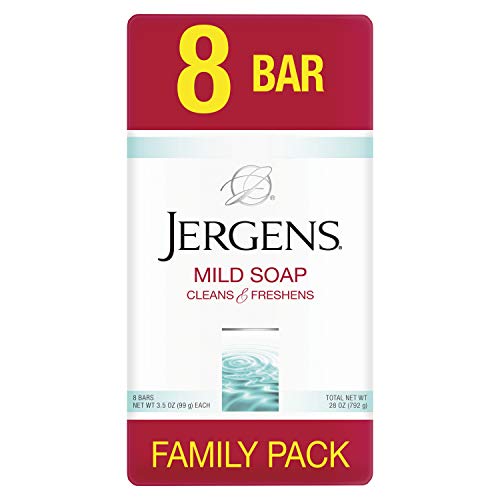 Jergens Mild Soap, Lightly Scented Gentle Cleansing Soap, For All Skin Types,...