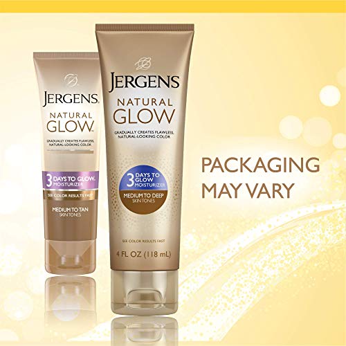 Jergens Natural Glow 3-Day Self Tanner Lotion, Sunless Tanner for Medium to D...